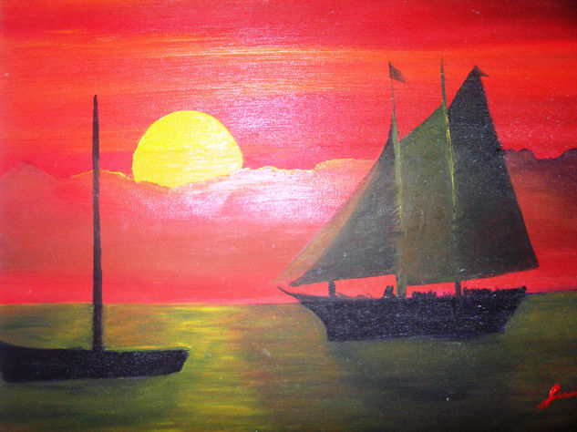 ATARDECER EN BOQUERÓN Oil Canvas Landscaping