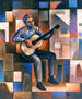 El joven guitarrista  de la azotea