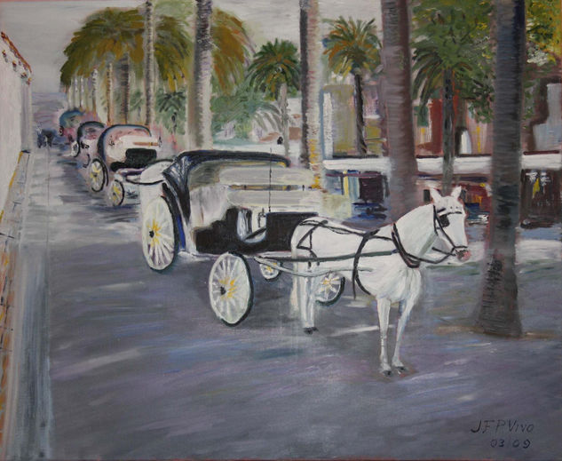 Carretas de Nerja Oil Canvas Landscaping