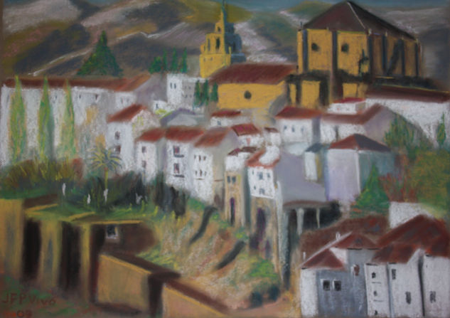 Casas de Ronda Pastel Papel Paisaje