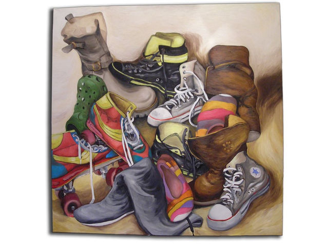 SINCAMINONOHAYZAPATOS Oil Canvas Others