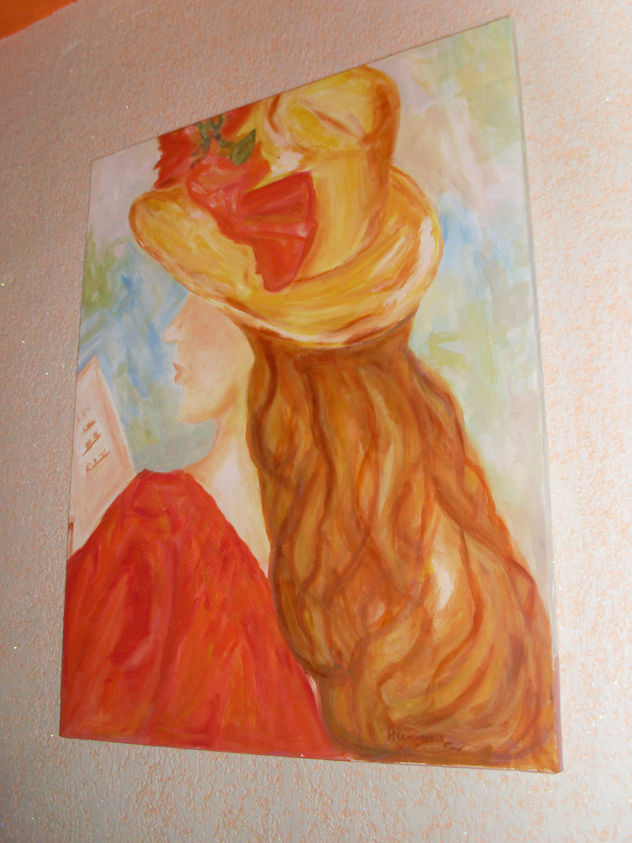la chica de rojo