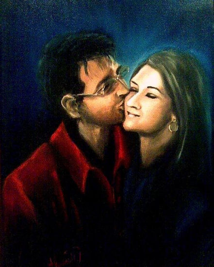 El Beso Oil Canvas Portrait