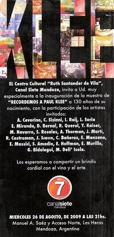 PINTURAS CANAL 7- ARGENTINA: 22 artistas en homenaje a KLEE. 