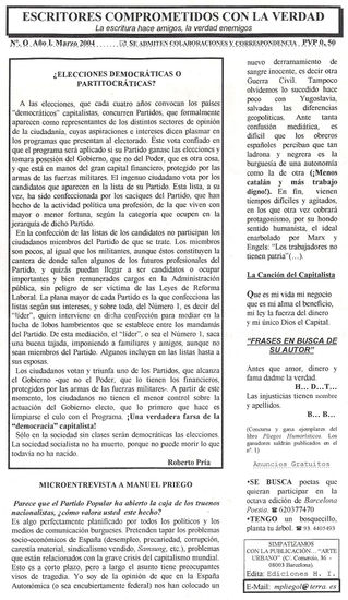 ESCRITORES COMPROMETIDOS CON LA VERDAD (La escritura hace amigos, la verdad enemigos) I 