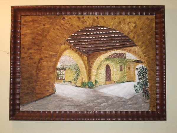 Los soportales del antiguo caserón