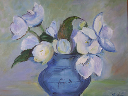 Florero azul
