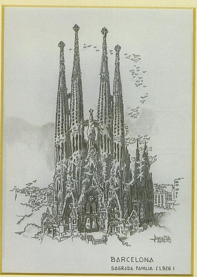 La Sagrada Família 1926 Pencil