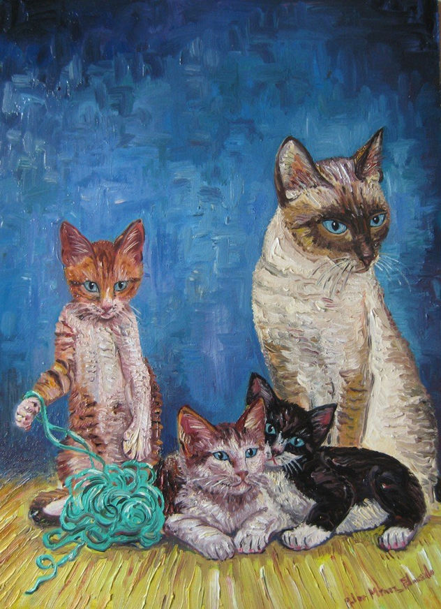 GATA SIAMESA Y FAMILIA