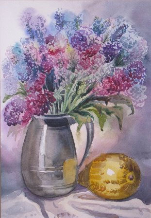 lavanda Watercolour Paper Floral Painting