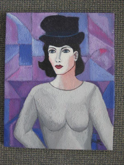 MARCELA MIME LADY. Acrílico Papel Figura