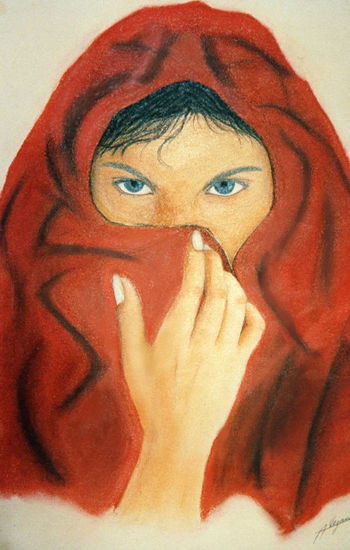 Mirada Pastel Paper Figure Painting