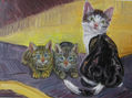 GATOS FONDO AMARILLO