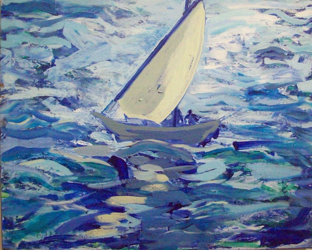 Paisaje de mar ondulado