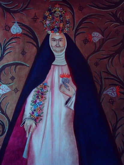 Voto de Silencio Oil Canvas Portrait