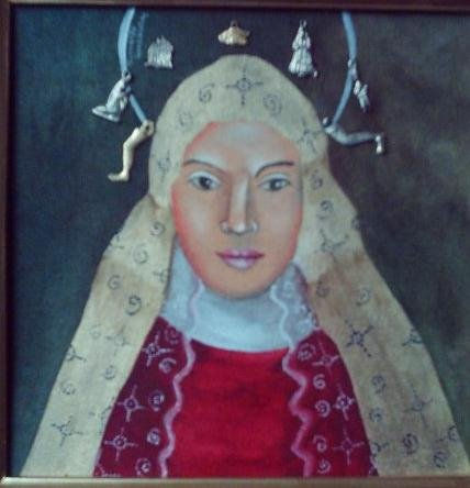 Virgen de la Salud Oil Canvas Portrait