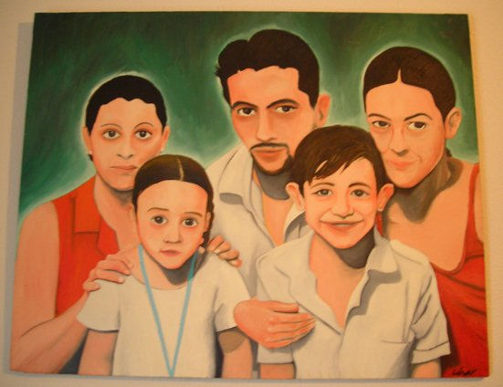 familia Óleo Lienzo Retrato