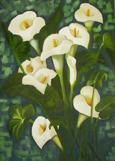 calas en primavera Oil Canvas