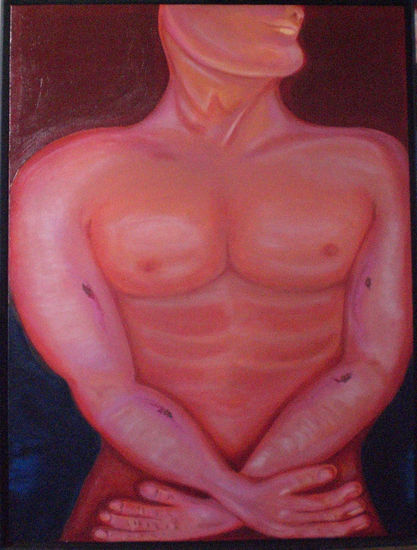 Olha a minha dor Oil Canvas Figure Painting