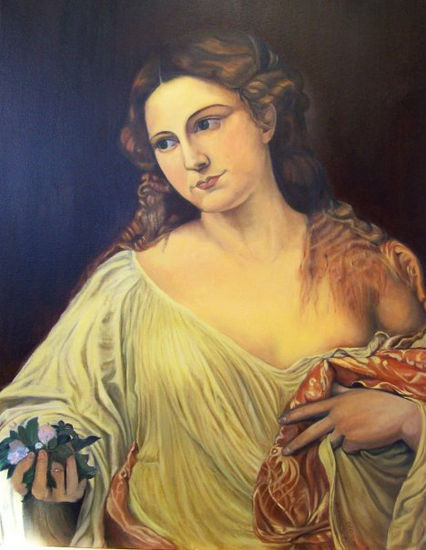 Flora Oil Canvas Portrait