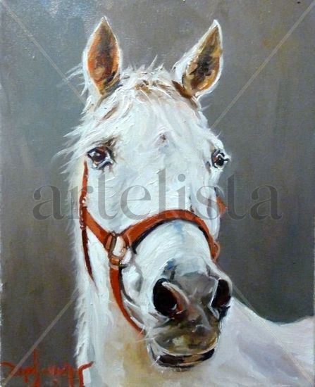 Caballo-Rocio Oil Canvas Figure Painting