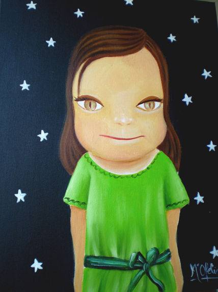 Niña con estrellas