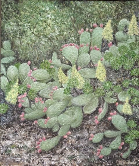 Tunera Óleo Lienzo Floral