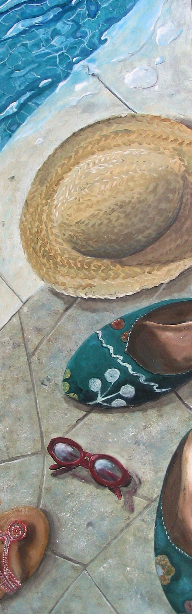 junto a la piscina