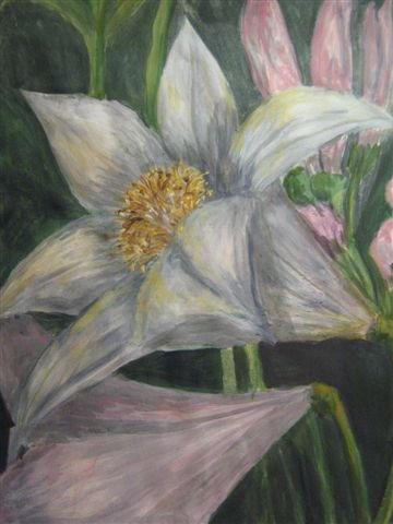 LILIUM Acrylic Paper Floral Painting