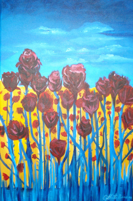 "rosas rojas en el...