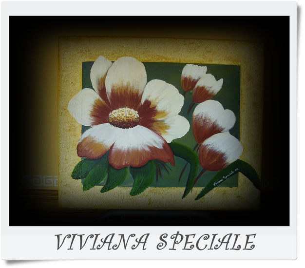 espatulado Acrylic Canvas Floral Painting