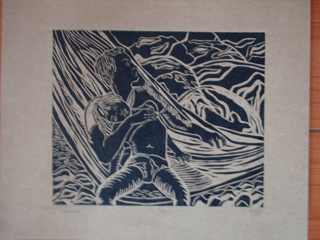 Saudade Woodcut