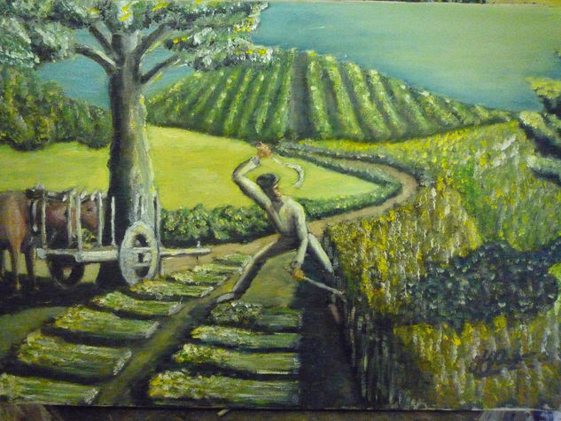 NOS TOXOS Oil Canvas Landscaping