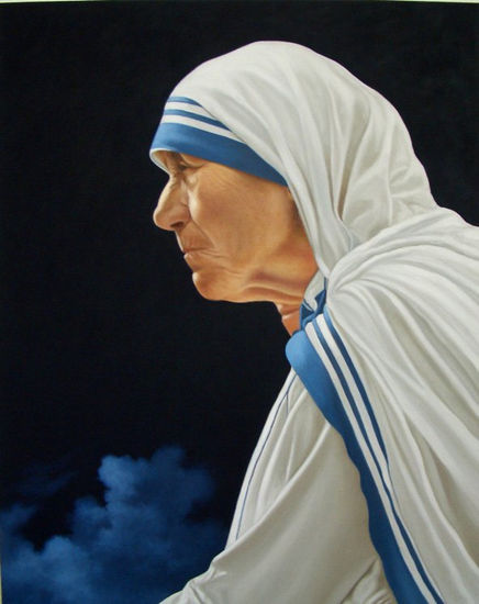 madre teresa Óleo Lienzo Retrato