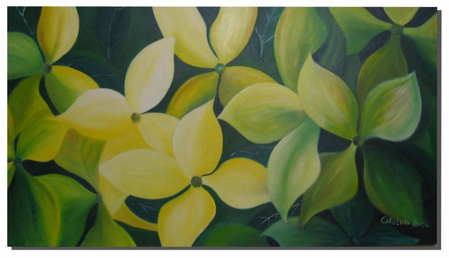 Hoja libres Oil Canvas Floral Painting