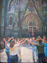 bailando frente a la catedral