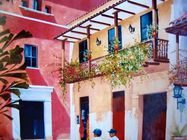 Balcones de Cartagena Oil Canvas Landscaping