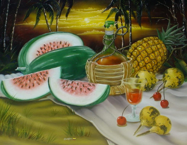 BODEGON TROPICAL Oil Canvas Landscaping