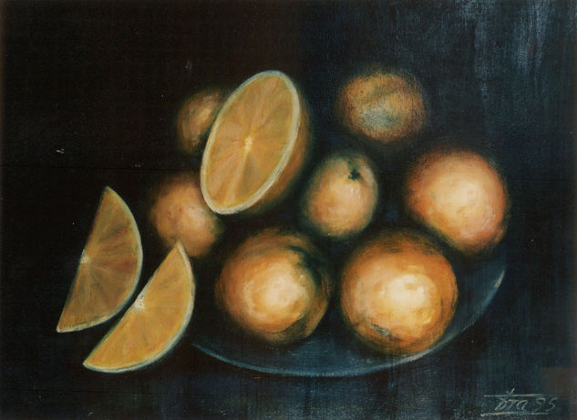 CLAROSCURO EN NARANJA Oil Canvas Still Life Paintings