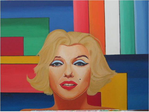 BEAUTIFUL MARILYN. Acrylic Panel Portrait