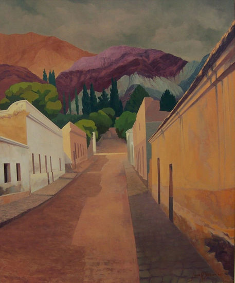 "Siete colores" calle de Purmamarca Oil Canvas Landscaping