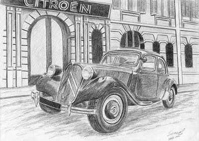 Citroen 11 Ligero 1950 Pencil