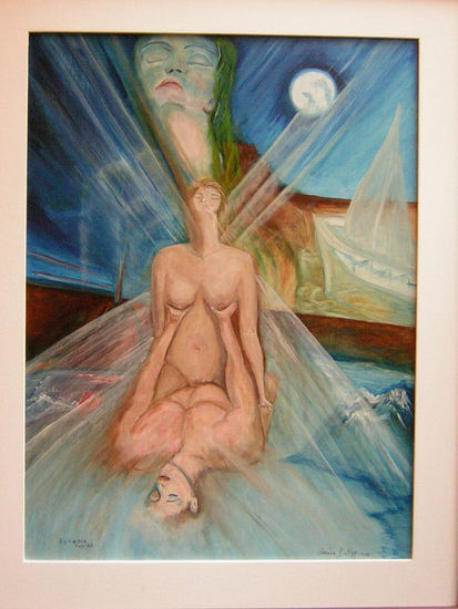 Extasis Oil Panel Nude Paintings