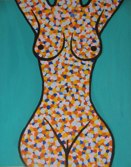 An die Schönheit (A la Belleza) Acrylic Others Nude Paintings