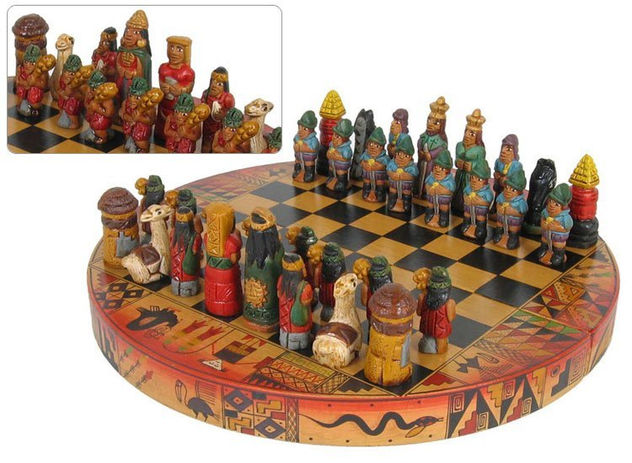 JUEGO de AJEDREZ  Incas VS Españoles