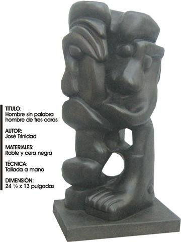 hombre de las tres caras Pottery Figurative