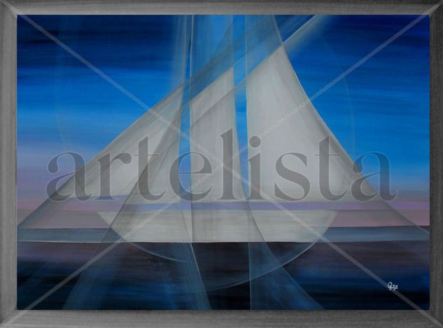 PAISAJE Acrylic Panel Marine Painting