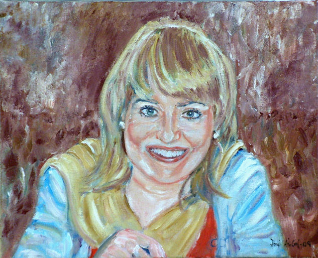 ELENA M. B. Oil Canvas Portrait