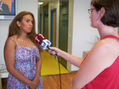 Entrevista para el noticiero sobre mi exposición.