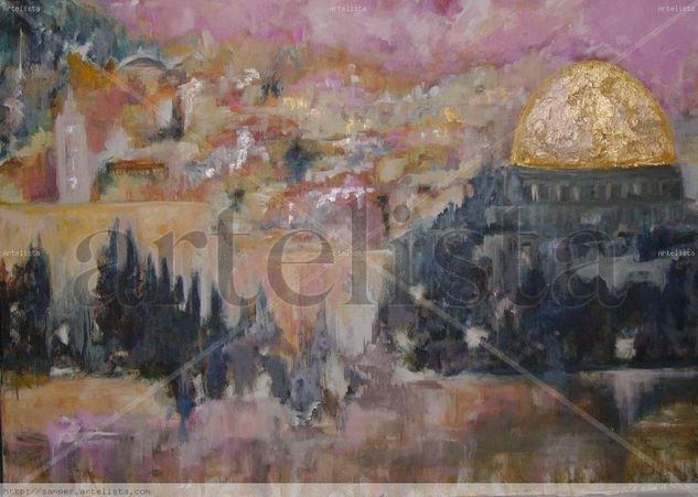 JERUSALEM Mixed media Canvas Landscaping